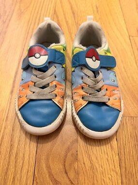 Kids’ Blue Multi-Color Pokémon Sneakers with Poké Ball Accent